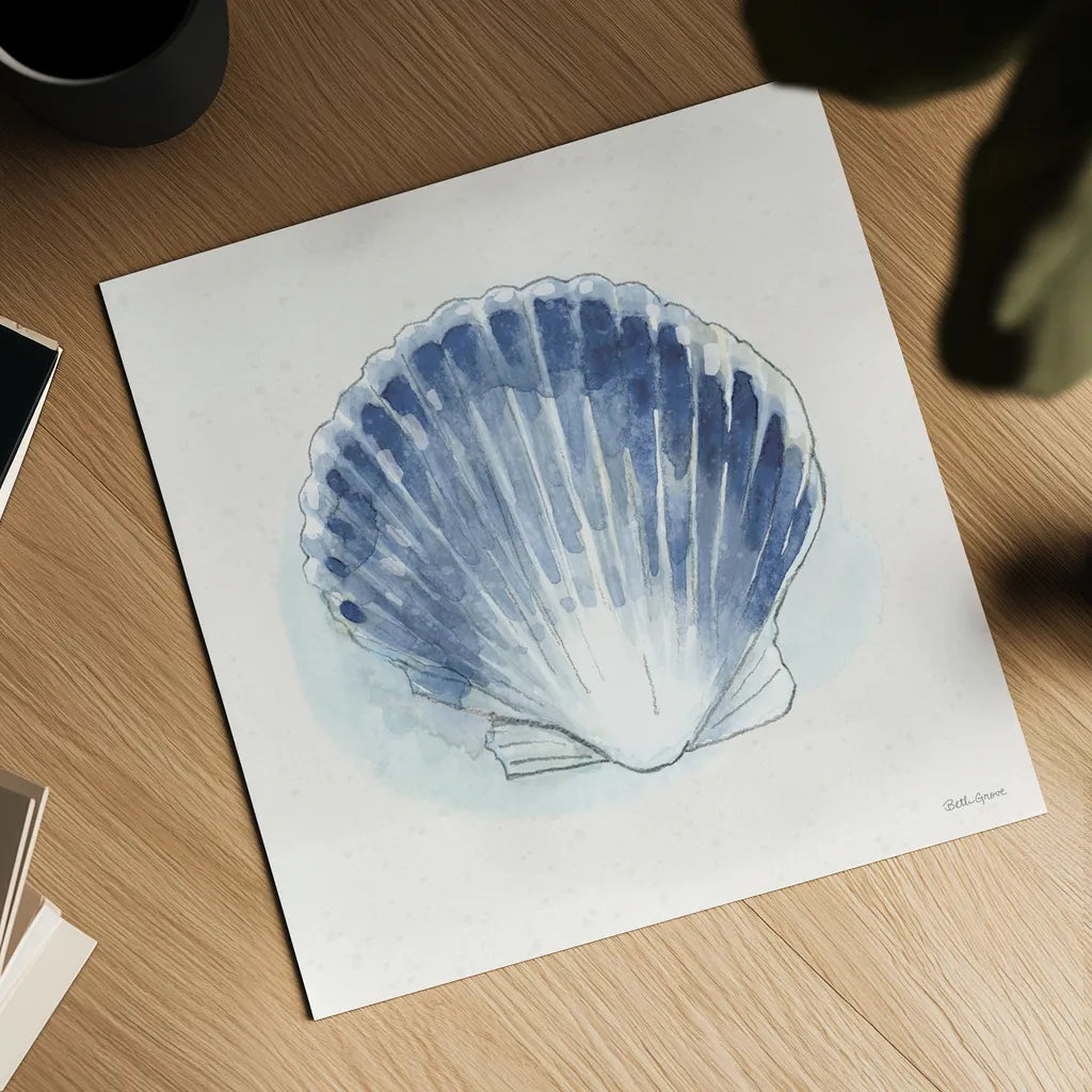 Seaside XI by Beth Grove. Shown as a detailed flat fine art print, highlighting archival giclee quality. Available as an archival giclee rolled canvas, fine art paper, or poster print. SKU 78694a.