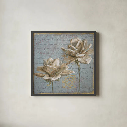 Seed Pod II by Beth Grove. Shown in a sleek black glass frame for a contemporary gallery look. Available as an archival giclee rolled canvas, fine art paper, or poster print. SKU 22483a.