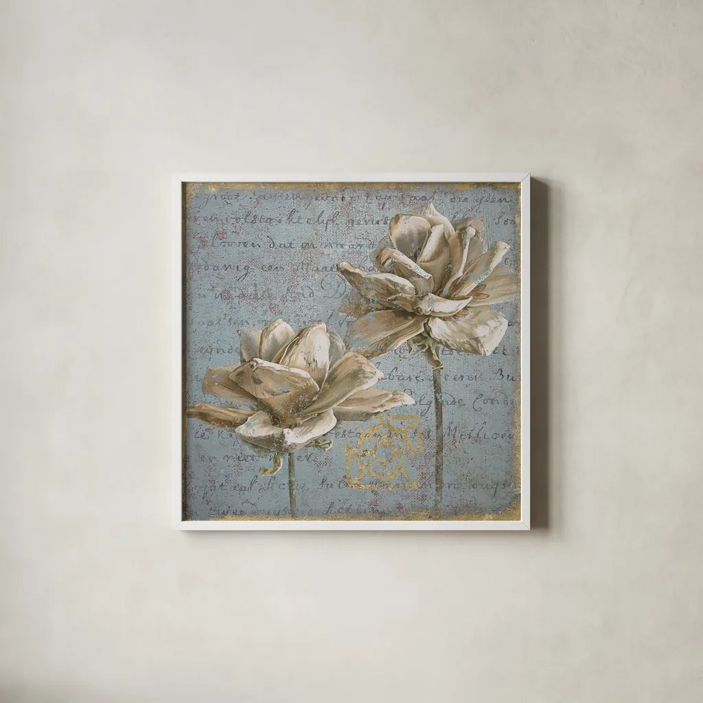Seed Pod II by Beth Grove. Shown in a crisp white glass frame for a clean and minimalist style. Available as an archival giclee rolled canvas, fine art paper, or poster print. SKU 22483a.