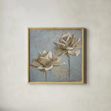 Seed Pod II no Words by Beth Grove. Shown in a natural wood glass frame for a timeless modern aesthetic. Available as an archival giclee rolled canvas, fine art paper, or poster print. SKU 22485a.