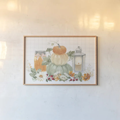 Simple Harvest I by Beth Grove. shown as a paper print in a natural frame. Available as a archival giclee rolled canvas, fine art paper, or poster print. SKU 93530i.