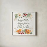 Simple Harvest XII by Beth Grove. Shown in a crisp white glass frame for a clean and minimalist style. Available as an archival giclee rolled canvas, fine art paper, or poster print. SKU 93541a.
