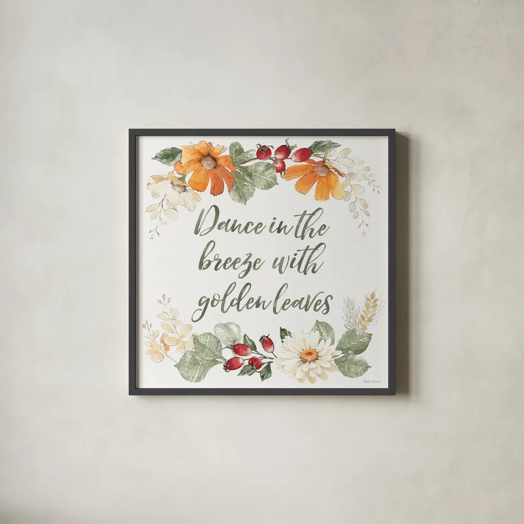 Simple Harvest XIII by Beth Grove. Shown in a sleek black glass frame for a contemporary gallery look. Available as an archival giclee rolled canvas, fine art paper, or poster print. SKU 93542a.