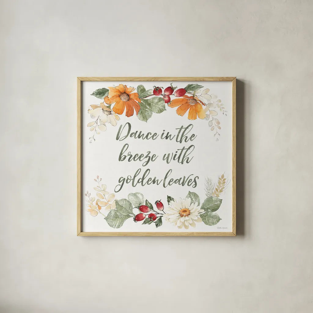 Simple Harvest XIII by Beth Grove. Shown in a natural wood glass frame for a timeless modern aesthetic. Available as an archival giclee rolled canvas, fine art paper, or poster print. SKU 93542a.