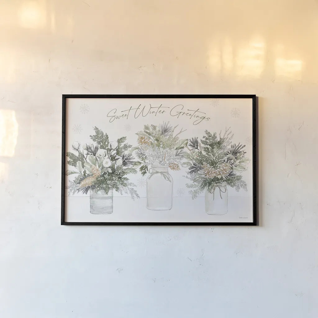 Simple Season I by Beth Grove. shown as a paper print in a black flame. Available as a archival giclee rolled canvas, fine art paper, or poster print. SKU 77044i.