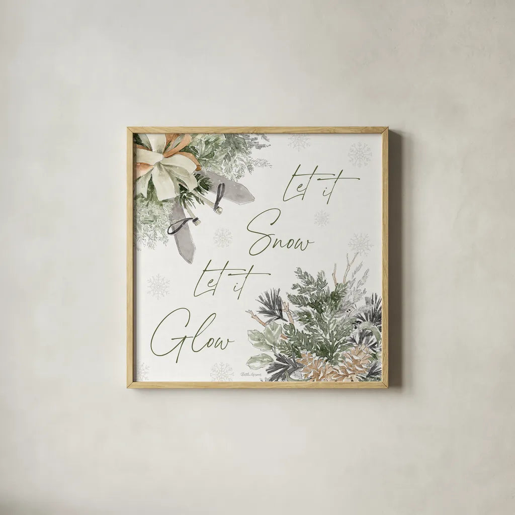 Simple Season IX by Beth Grove. Shown in a natural wood glass frame for a timeless modern aesthetic. Available as an archival giclee rolled canvas, fine art paper, or poster print. SKU 77052a.