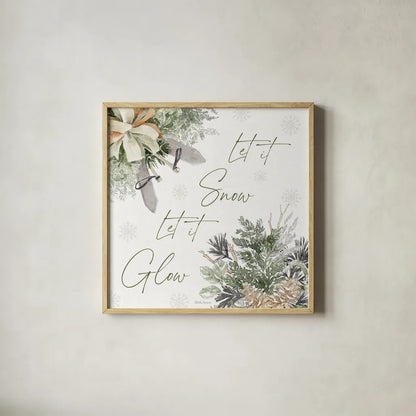 Simple Season IX by Beth Grove. Shown in a natural wood glass frame for a timeless modern aesthetic. Available as an archival giclee rolled canvas, fine art paper, or poster print. SKU 77052a.