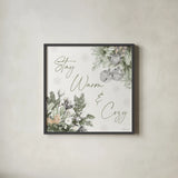 Simple Season VIII by Beth Grove. Shown in a sleek black glass frame for a contemporary gallery look. Available as an archival giclee rolled canvas, fine art paper, or poster print. SKU 77051a.