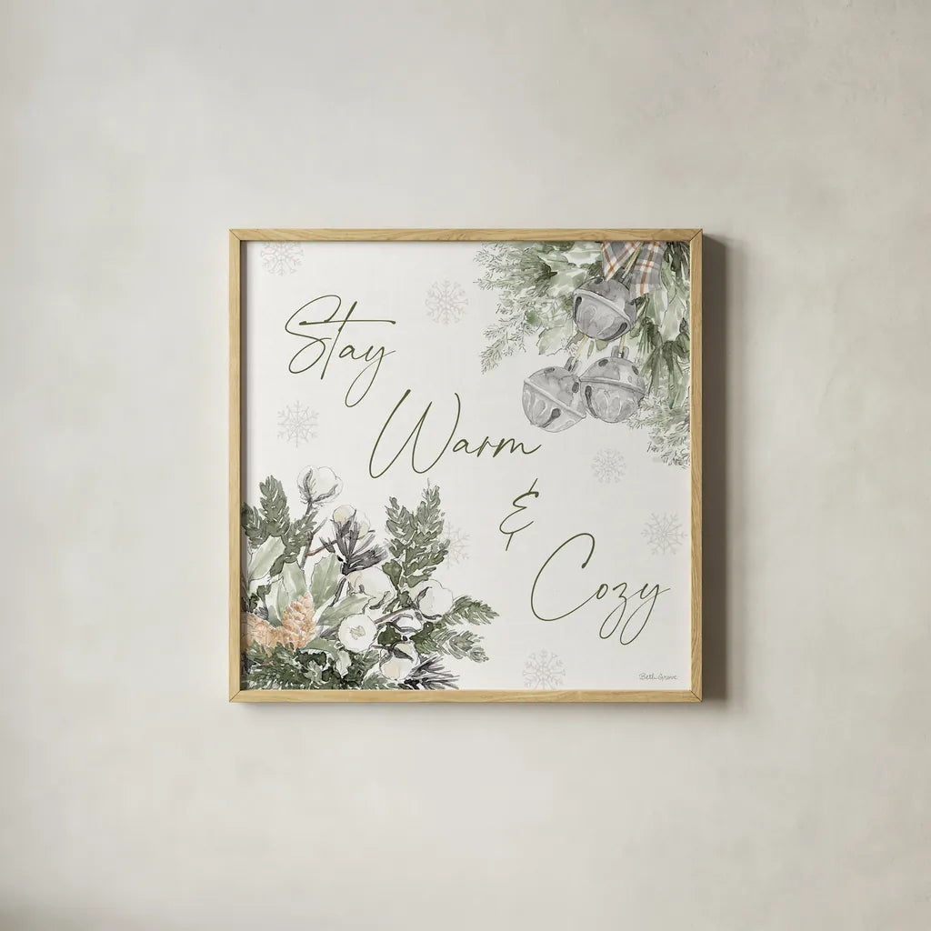 Simple Season VIII by Beth Grove. Shown in a natural wood glass frame for a timeless modern aesthetic. Available as an archival giclee rolled canvas, fine art paper, or poster print. SKU 77051a.