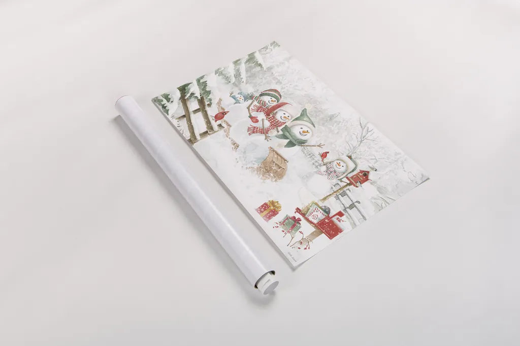 Snow Day I by Beth Grove. shown as a rolled paper print. Available as archival giclee rolled canvas, fine art paper, or poster print. SKU 84045i.