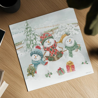 Snow Day III by Beth Grove. Shown as a detailed flat fine art print, highlighting archival giclee quality. Available as an archival giclee rolled canvas, fine art paper, or poster print. SKU 84047a.