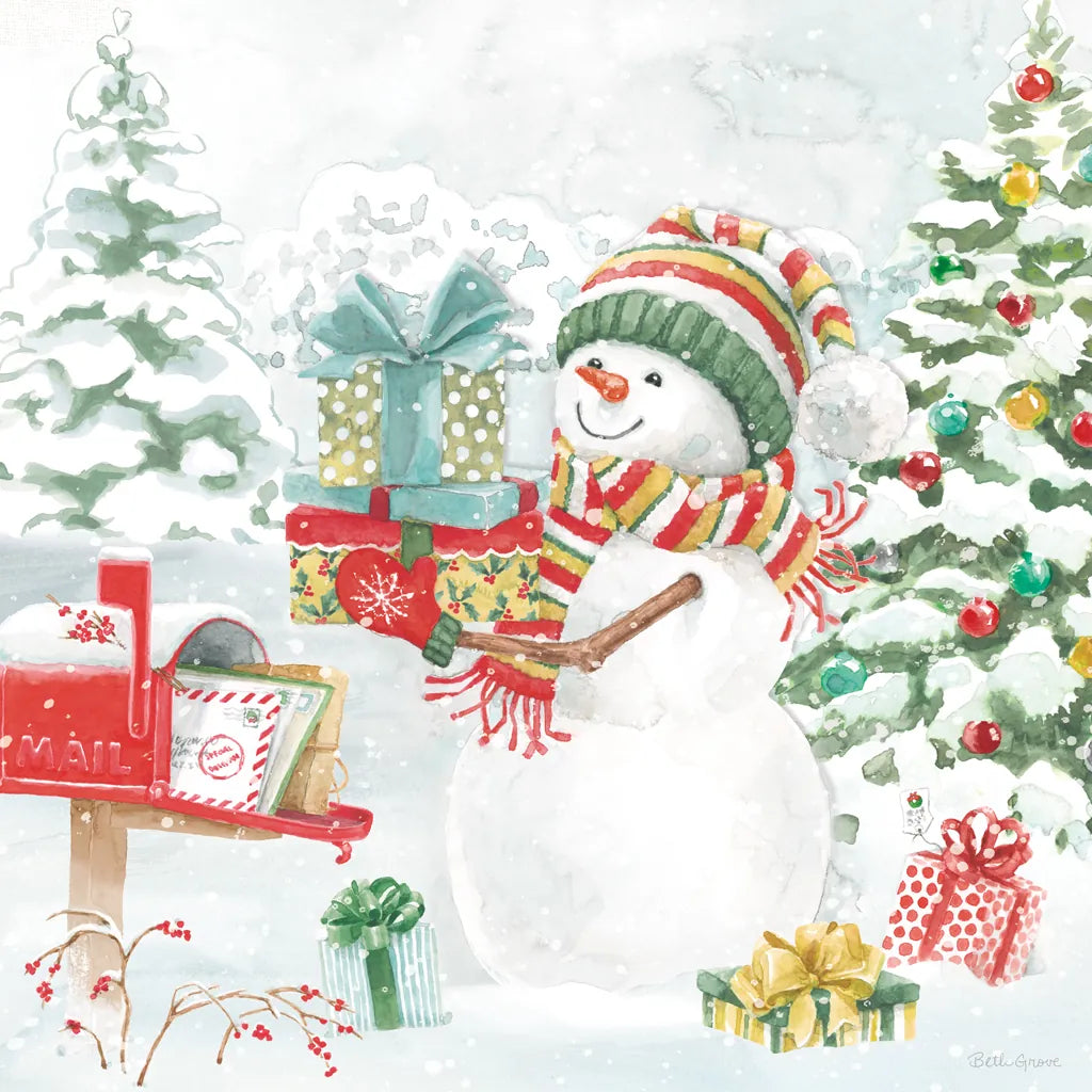 Snow Day IV by Beth Grove. SKU 84048a. Archival Giclee Fine art print for wall decor.