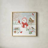 Snow Day V by Beth Grove. Shown in a natural wood glass frame for a timeless modern aesthetic. Available as an archival giclee rolled canvas, fine art paper, or poster print. SKU 84049a.
