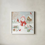 Snow Day V by Beth Grove. Shown in a crisp white glass frame for a clean and minimalist style. Available as an archival giclee rolled canvas, fine art paper, or poster print. SKU 84049a.