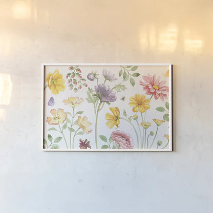 Soft Meadow I by Beth Grove. shown as a paper print in a white frame. Available as a archival giclee rolled canvas, fine art paper, or poster print. SKU 90196i.