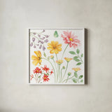 Soft Meadow II by Beth Grove. Shown in a crisp white glass frame for a clean and minimalist style. Available as an archival giclee rolled canvas, fine art paper, or poster print. SKU 90197a.