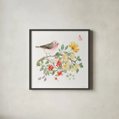 Soft Meadow IV by Beth Grove. Shown in a sleek black glass frame for a contemporary gallery look. Available as an archival giclee rolled canvas, fine art paper, or poster print. SKU 90199a.