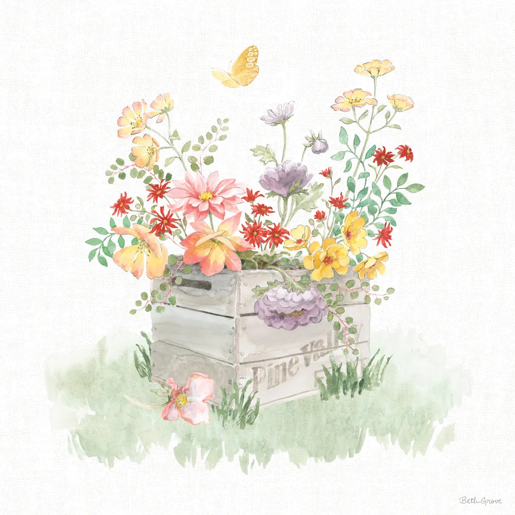 Soft Meadow IX by Beth Grove. SKU 90204a. Archival Giclee Fine art print for wall decor.