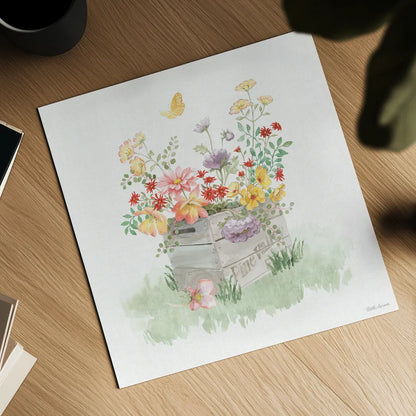 Soft Meadow IX by Beth Grove. Shown as a detailed flat fine art print, highlighting archival giclee quality. Available as an archival giclee rolled canvas, fine art paper, or poster print. SKU 90204a.