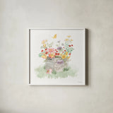 Soft Meadow IX by Beth Grove. Shown in a crisp white glass frame for a clean and minimalist style. Available as an archival giclee rolled canvas, fine art paper, or poster print. SKU 90204a.