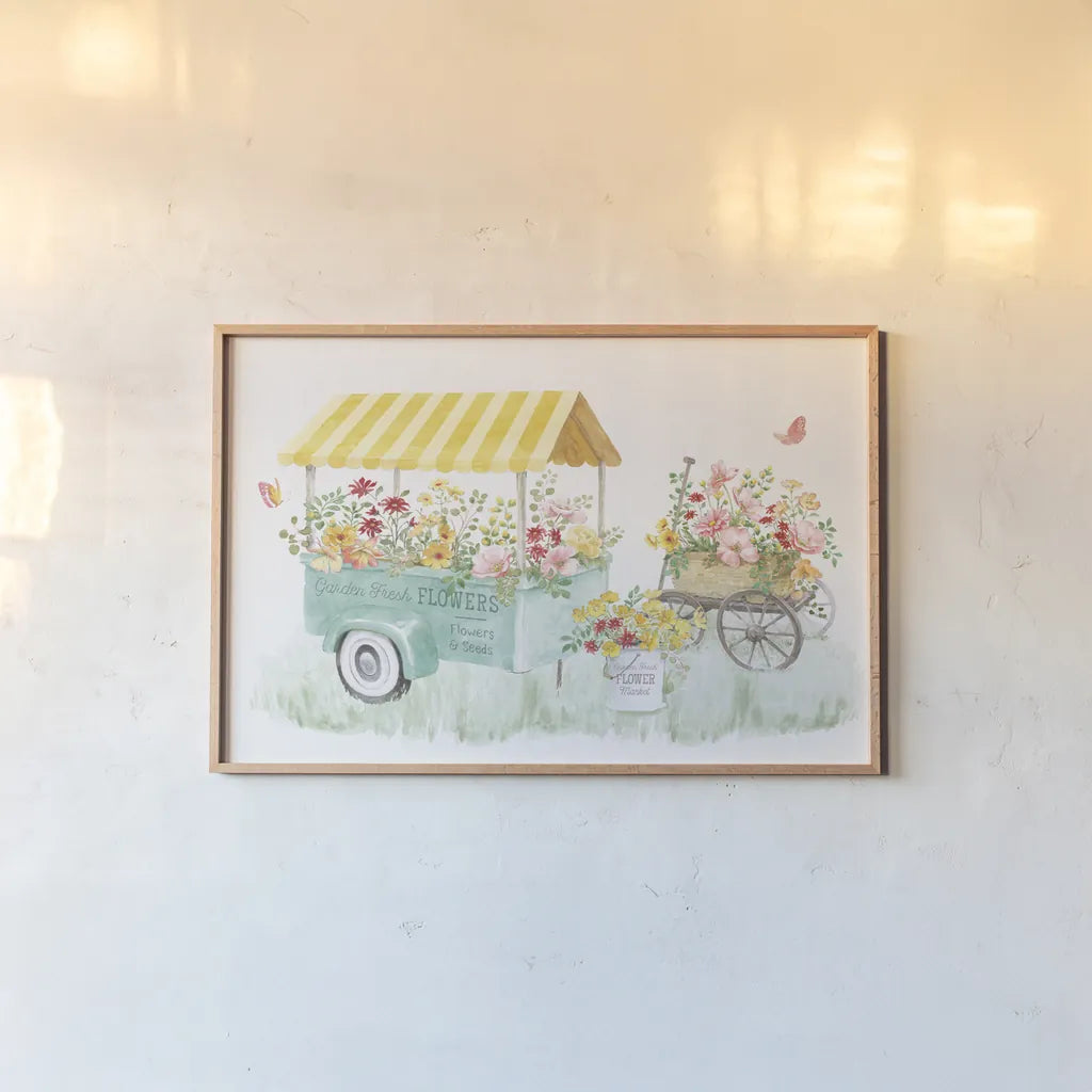 Soft Meadow VI by Beth Grove. shown as a paper print in a natural frame. Available as a archival giclee rolled canvas, fine art paper, or poster print. SKU 90201i.