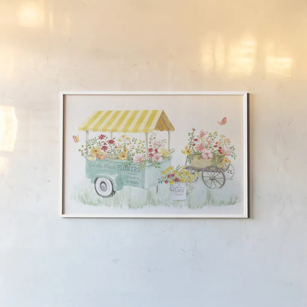 Soft Meadow VI by Beth Grove. shown as a paper print in a white frame. Available as a archival giclee rolled canvas, fine art paper, or poster print. SKU 90201i.