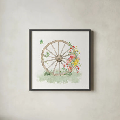 Soft Meadow VII by Beth Grove. Shown in a sleek black glass frame for a contemporary gallery look. Available as an archival giclee rolled canvas, fine art paper, or poster print. SKU 90202a.