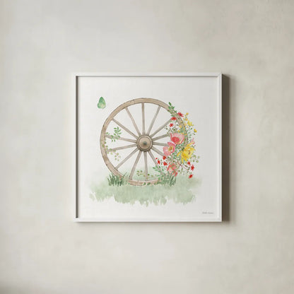 Soft Meadow VII by Beth Grove. Shown in a crisp white glass frame for a clean and minimalist style. Available as an archival giclee rolled canvas, fine art paper, or poster print. SKU 90202a.