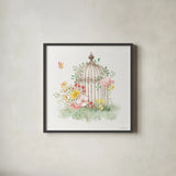Soft Meadow VIII by Beth Grove. Shown in a sleek black glass frame for a contemporary gallery look. Available as an archival giclee rolled canvas, fine art paper, or poster print. SKU 90203a.