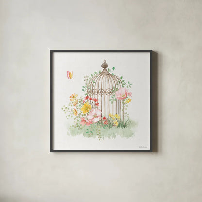 Soft Meadow VIII by Beth Grove. Shown in a sleek black glass frame for a contemporary gallery look. Available as an archival giclee rolled canvas, fine art paper, or poster print. SKU 90203a.