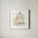 Soft Meadow VIII by Beth Grove. Shown in a crisp white glass frame for a clean and minimalist style. Available as an archival giclee rolled canvas, fine art paper, or poster print. SKU 90203a.