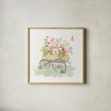 Soft Meadow X by Beth Grove. Shown in a natural wood glass frame for a timeless modern aesthetic. Available as an archival giclee rolled canvas, fine art paper, or poster print. SKU 90205a.
