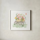 Soft Meadow X by Beth Grove. Shown in a crisp white glass frame for a clean and minimalist style. Available as an archival giclee rolled canvas, fine art paper, or poster print. SKU 90205a.