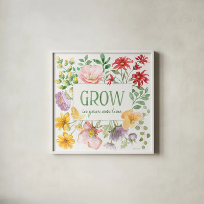 Soft Meadow XI by Beth Grove. Shown in a crisp white glass frame for a clean and minimalist style. Available as an archival giclee rolled canvas, fine art paper, or poster print. SKU 90206a.