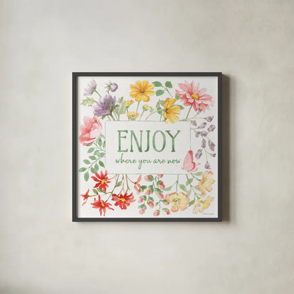 Soft Meadow XII by Beth Grove. Shown in a sleek black glass frame for a contemporary gallery look. Available as an archival giclee rolled canvas, fine art paper, or poster print. SKU 90207a.