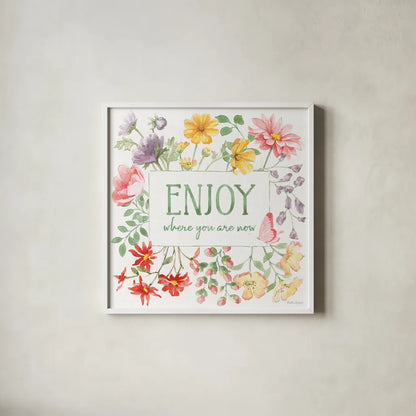 Soft Meadow XII by Beth Grove. Shown in a crisp white glass frame for a clean and minimalist style. Available as an archival giclee rolled canvas, fine art paper, or poster print. SKU 90207a.