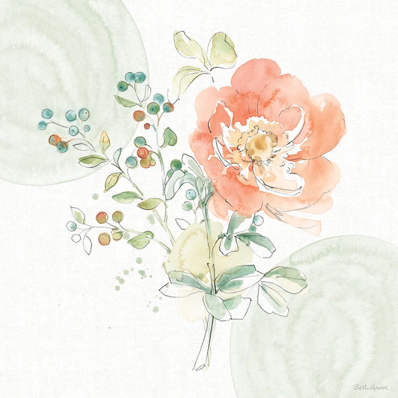 Soft Petals II by Beth Grove. SKU 87552a. Archival Giclee Fine art print for wall decor.