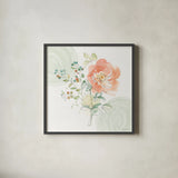 Soft Petals II by Beth Grove. Shown in a sleek black glass frame for a contemporary gallery look. Available as an archival giclee rolled canvas, fine art paper, or poster print. SKU 87552a.