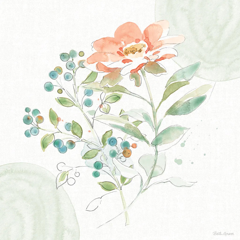 Soft Petals V by Beth Grove. SKU 87555a. Archival Giclee Fine art print for wall decor.
