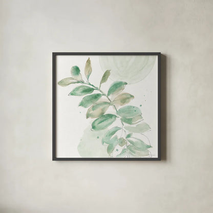 Soft Petals VII by Beth Grove. Shown in a sleek black glass frame for a contemporary gallery look. Available as an archival giclee rolled canvas, fine art paper, or poster print. SKU 87557a.