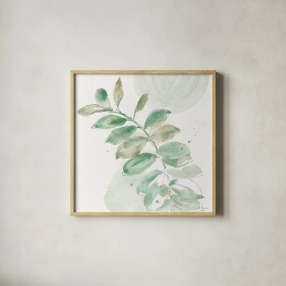 Soft Petals VII by Beth Grove. Shown in a natural wood glass frame for a timeless modern aesthetic. Available as an archival giclee rolled canvas, fine art paper, or poster print. SKU 87557a.