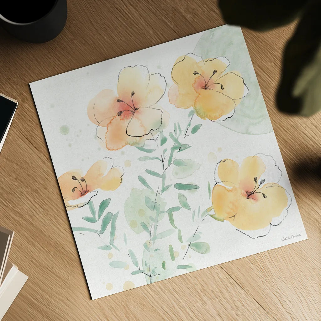 Soft Petals VIII by Beth Grove. Shown as a detailed flat fine art print, highlighting archival giclee quality. Available as an archival giclee rolled canvas, fine art paper, or poster print. SKU 87558a.