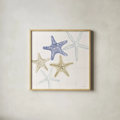 Soft Shores IV by Beth Grove. Shown in a natural wood glass frame for a timeless modern aesthetic. Available as an archival giclee rolled canvas, fine art paper, or poster print. SKU 72855a.