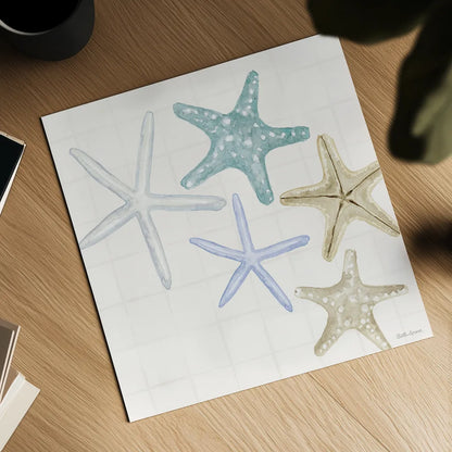 Soft Shores V by Beth Grove. Shown as a detailed flat fine art print, highlighting archival giclee quality. Available as an archival giclee rolled canvas, fine art paper, or poster print. SKU 72856a.