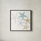 Soft Shores V by Beth Grove. Shown in a sleek black glass frame for a contemporary gallery look. Available as an archival giclee rolled canvas, fine art paper, or poster print. SKU 72856a.