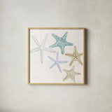 Soft Shores V by Beth Grove. Shown in a natural wood glass frame for a timeless modern aesthetic. Available as an archival giclee rolled canvas, fine art paper, or poster print. SKU 72856a.