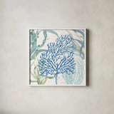 Soft Shores VI by Beth Grove. Shown in a crisp white glass frame for a clean and minimalist style. Available as an archival giclee rolled canvas, fine art paper, or poster print. SKU 72857a.
