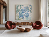 Soft Shores VI by Beth Grove. Shown as extra-large giant wall art in a modern living room. Available as an archival giclee rolled canvas, fine art paper, or poster print. SKU 72857a.