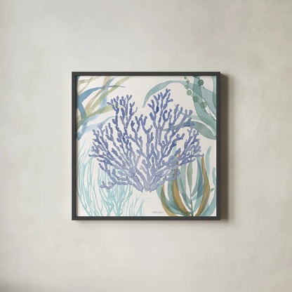 Soft Shores VIII by Beth Grove. Shown in a sleek black glass frame for a contemporary gallery look. Available as an archival giclee rolled canvas, fine art paper, or poster print. SKU 72859a.