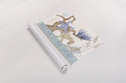 Soft Shores Welcome by Beth Grove. shown as a rolled paper print. Available as archival giclee rolled canvas, fine art paper, or poster print. SKU 74507i.